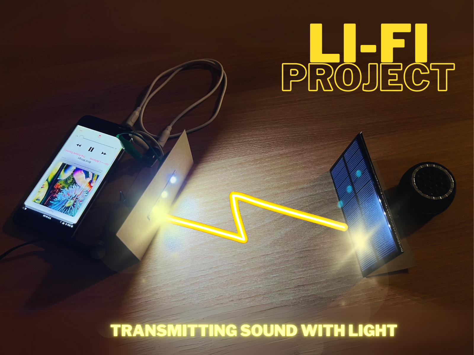 Li-Fi Project- Transmitting Sound with Light